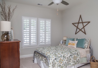 Teen's room with Plantation shutters